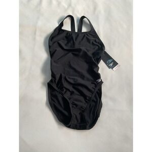 Speedo Swimsuit Womens Black One Piece Pro lt Super Pro Sports Competition 10-36